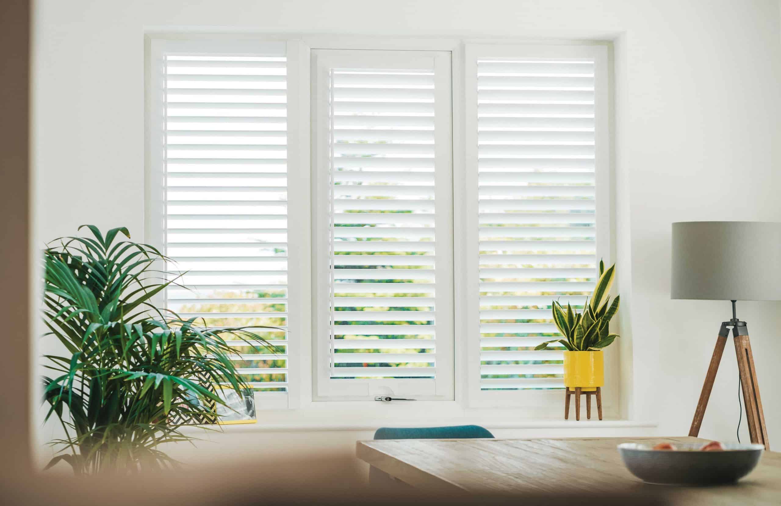 LL 2023 Perfect Fit Shutters Lite Cotton White Cameo 2 Web Blinds, Shutters & Awnings Warwickshire - Shady Blinds & Shutters Nuneaton